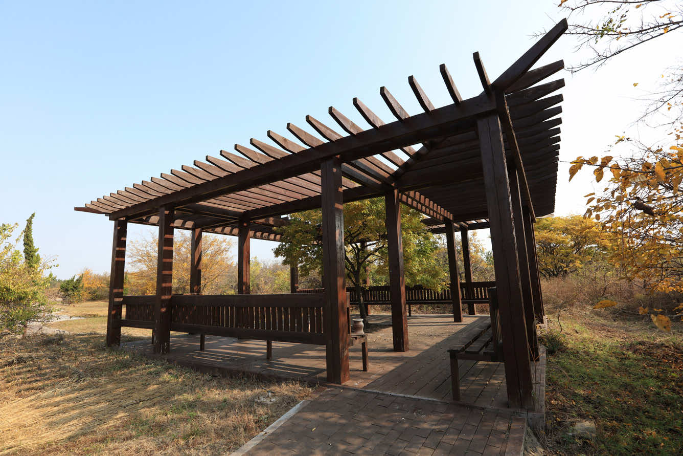 Detached space with a Pergolas